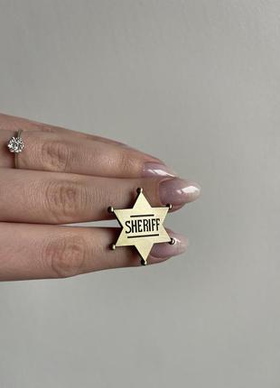 Пін значок металевий брошка шериф sheriff