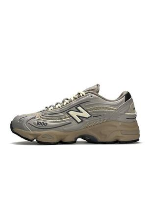 Чоловічі шкіряні кросівки з сіткою new balance 1000 🆕 кросівки нью баланс на весну