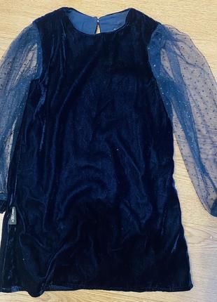 Платье нарядное рукав в камнях 104р новое