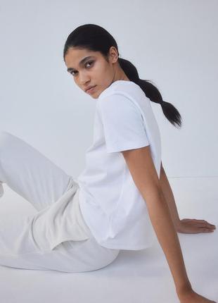 Базова біла футболка h&m zara / базовая футболка белая3 фото