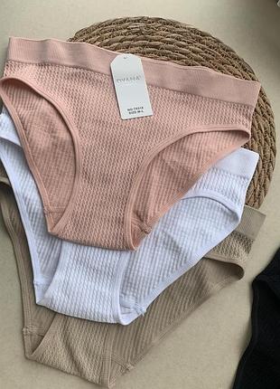 Набір сліпів 3 шт трусики в рубчик косичка