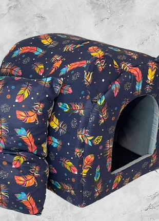 Домик с ушками лежанка для кошек и собак, 46х38х35см