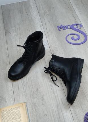 Мужские кожаные ботинки klaveness черные размер 41