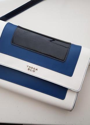 Сумка мессенджер tosca blu бело-синяя