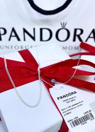 Серебряное ожерелье кулон колье цепь цепочка подвеска пандора pandora 398283 серебро s925 ale новое с биркой и пломбой