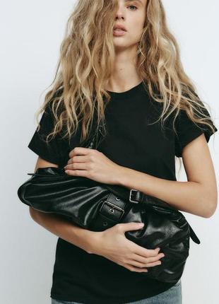 Велика сумка мішок чорна zara new