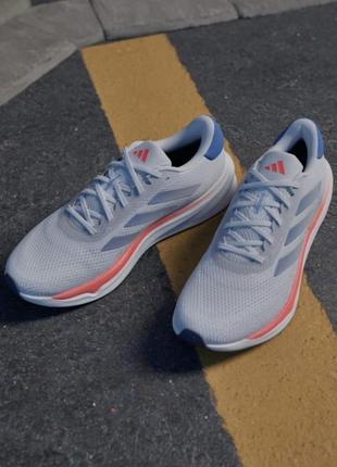 Бігові  білі текстильні легкі літні кросівки adidas supernova stride 45-46 розмір