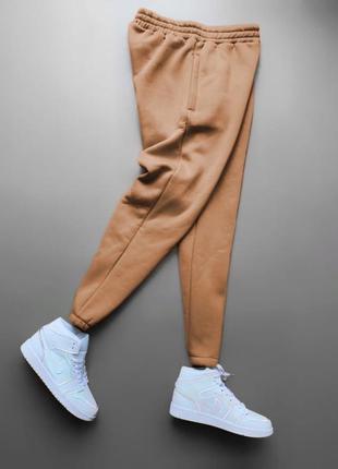 Якісні штани чоловічі на флісі білі