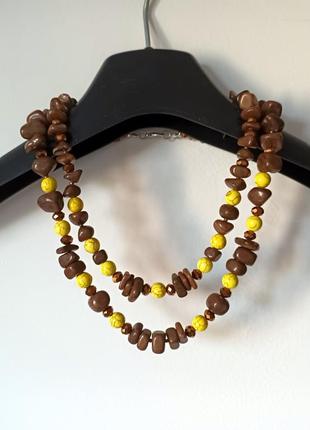 Комплект авторське кольє 3 шт натуральний камінь компаньйони3 фото