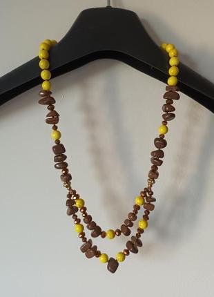 Комплект авторське кольє 3 шт натуральний камінь компаньйони6 фото