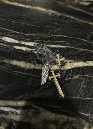 Украшение кольцо цепочка swarovski