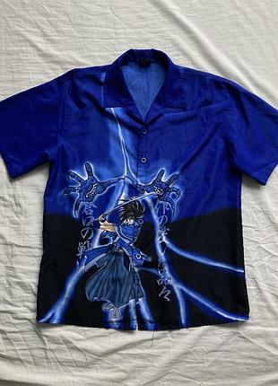 Vintage 00s hawaiian shirt japan style anime