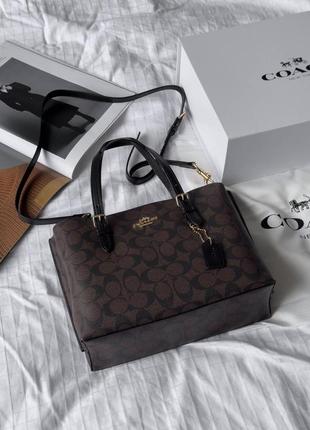 Модельная сумка coach Smartwatch leather brown bag3 фото
