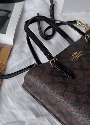 Модельная сумка coach Smartwatch leather brown bag7 фото