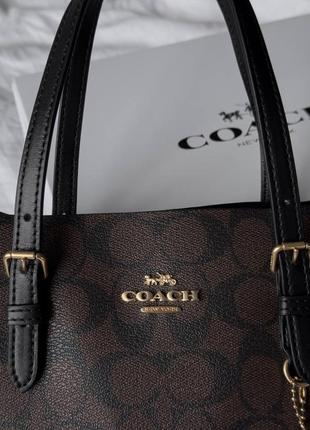 Модельная сумка coach Smartwatch leather brown bag8 фото