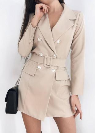 Роскошное стильное платье пиджак, платье, платье на запах, пиджак