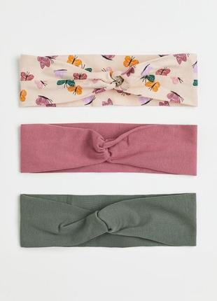 Стильний набір пов'язок для дівчинки 3 шт. h&m сша повязка пов'язка