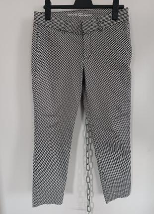 Брюки повседневные черно-белый принт зауженные khakis by gap 165/74/ eu 40r/skh 12r