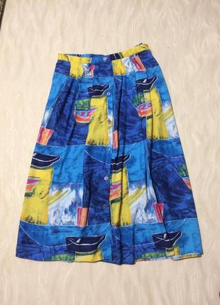 Яскрава нарядна спідниця на гудзиках edinburgh, р.18-20