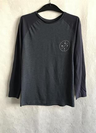 Кофта тонка футболка на довгий рукав чоловіча