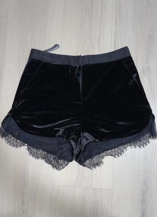 Шорты topshop вельветовые черные