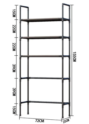 Полиця для пральної машини 72х25х155 см стелаж над пральною машиною8 фото