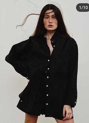 Рубашка свободного кроя из фактурной ткани "george"