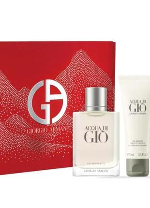 Набір giorgio armani acqua di gio 100 ml туалетна вода, 75 g дезодорант, 75 ml бальзам после бритья