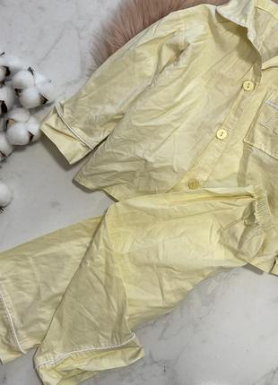 Классная котоновая пижама, пижама, желтая пижама, пижамка