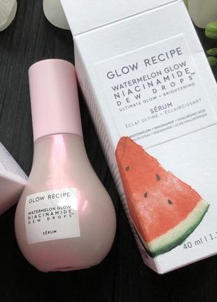 Осветляющая сыворотка glow recipe watermelon glow niacinamide dew drops serum