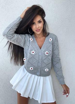 Кофта цветы