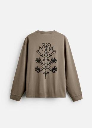 Чоловічий лонгслів zara x nanushka