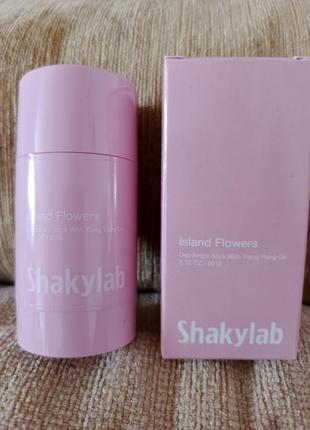 Шикарный дезодорант стик shakylab island flowers