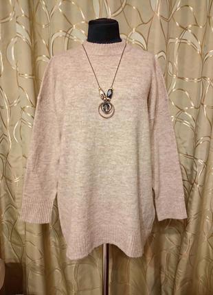 Брендовий акриловий светр джемпер пуловер великого розміру