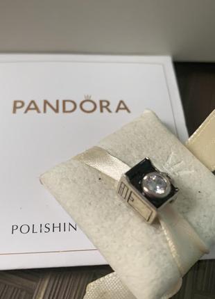 Pandora, серебряная бусина шарм на браслет фотоаппарат, серебро 925