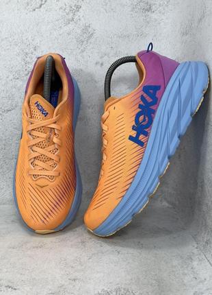 Кроссовки оранжевые hoka rincon 3 wide 1121371 mocy