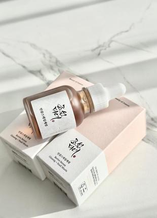 Восстанавливающая сыворотка с женьшенем и муцином улитки. beauty of joseon