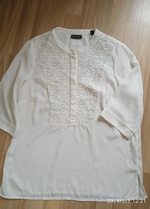 Шелковая рубашка-блуза 46 размер