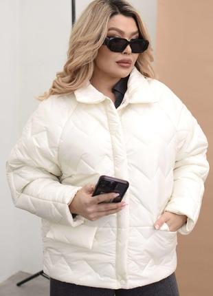 Куртка стеганая батал весна осень. цвета. 48-58.