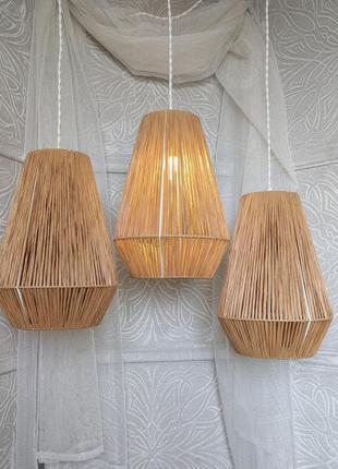 Сітильники з рафії ручної роботи