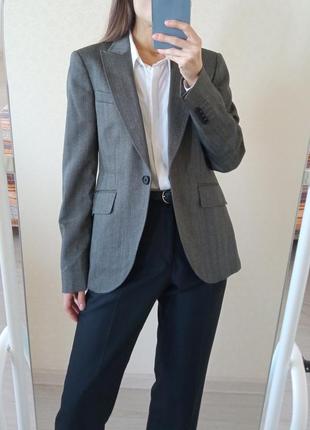 Классический шерстяной пиджак massimo dutti