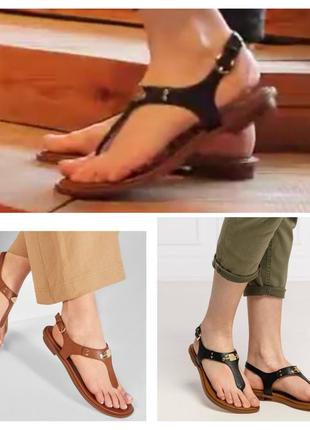 Босоніжки сандалі michael kors plate thong (10m/40-41) з натуральної шкіри оригінал