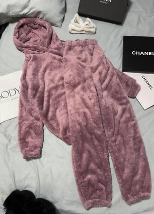 Тепла піжама кофта та штани турецька 🇹🇷двостороння махра