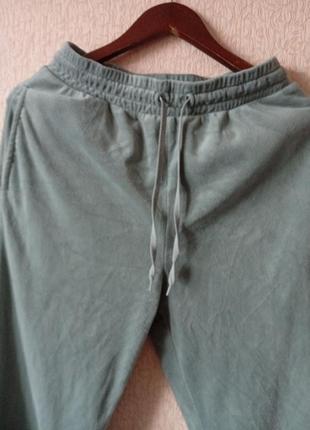 Штаны теплые велюр прямые