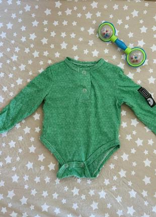 Дитяче боді зелене для немовляти трикотажне натуральне