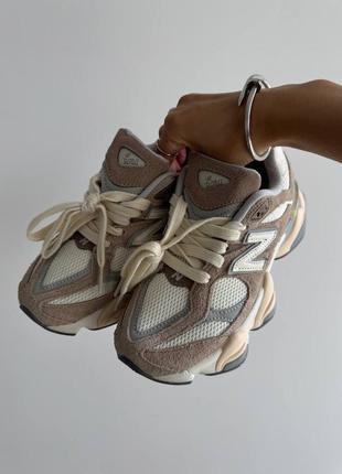 Кроссовки new balance 9060 brown mushroom beige “driftwood” premium