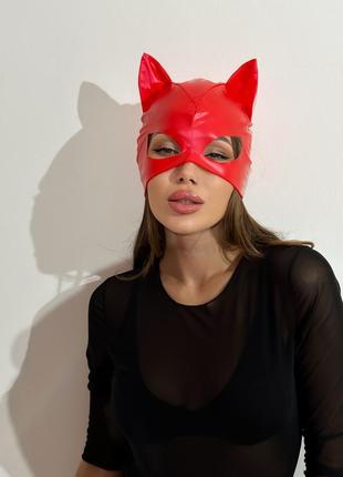Маска красная супер кошка маска 8