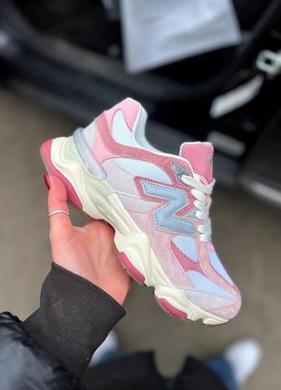 Замечательные женские кроссовки New Balance 57 40 White Coral розовые