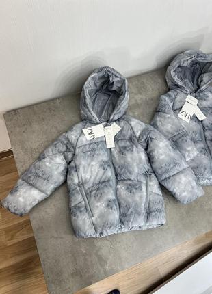 Куртка zara пуховик еко, демісезон