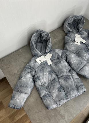 Куртка zara пуховик еко, демісезон
